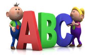 Kids with ABC letters stock illustration. Illustration of children -  14933986